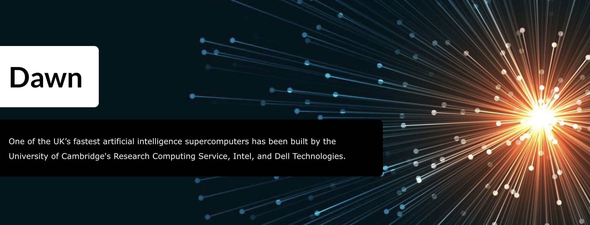 Dawn AI supercomputer at the University of Cambridge
