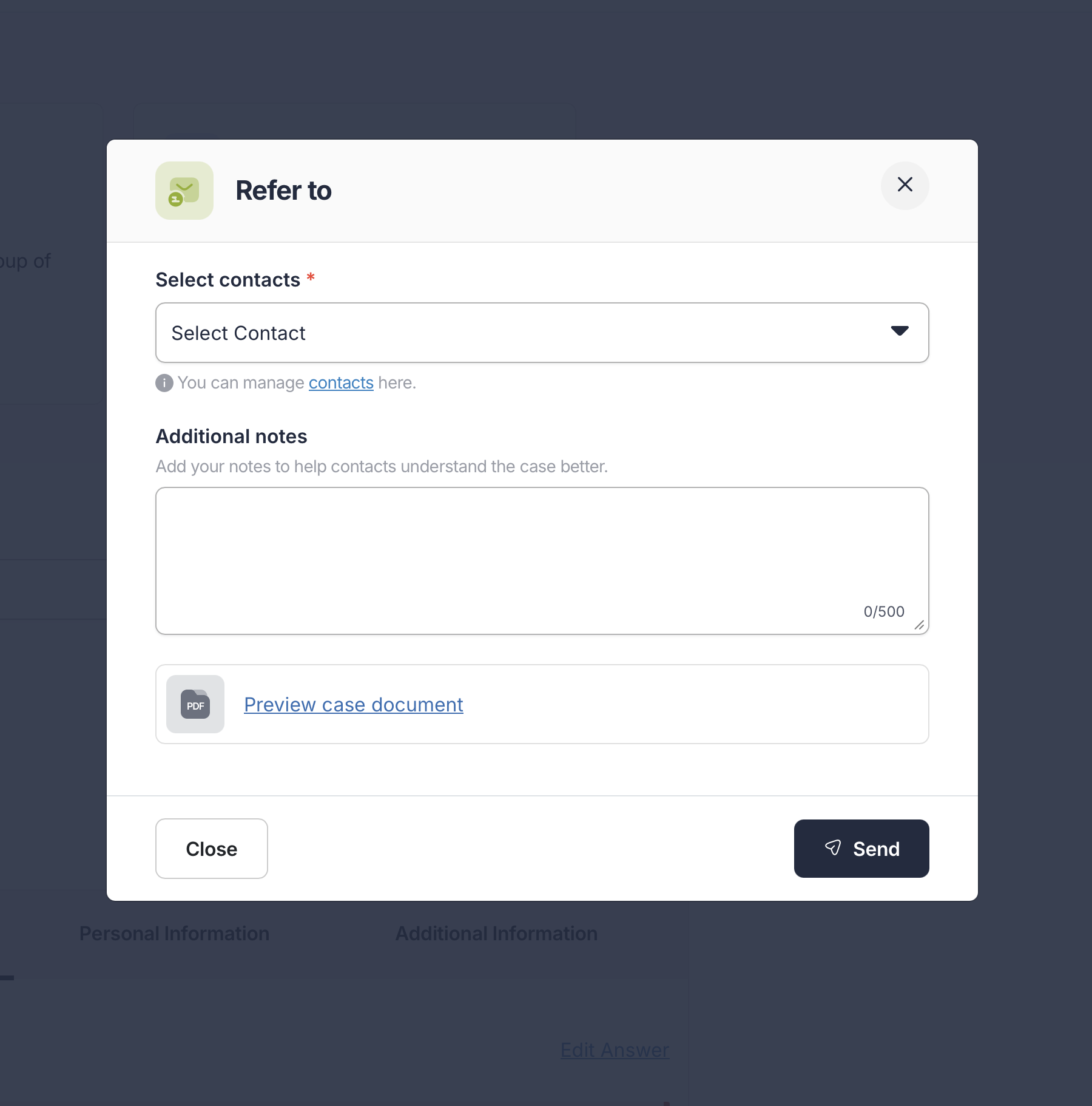 Conduct referals and create pathways